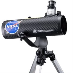 Télescope Bresser - NASA ISA 76/350 - Télescope à Réflexion Newton Pour Débutants - Avec Adaptateur Pour Smartphone Et Filtre Solaire