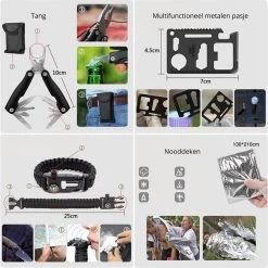 Rampenrugzak - Kit D'urgence - Kit De Survie 36 En 1 - Kit De Survie - Kit De Survie - Sac à Dos D'urgence En Cas De Catastrophe - Set D'urgence De Guerre - Kit De Premiers Secours - Comprend Un Manuel De Survie - Camouflage -Magasin D'Équipement De Plein Air 1200x1200 666