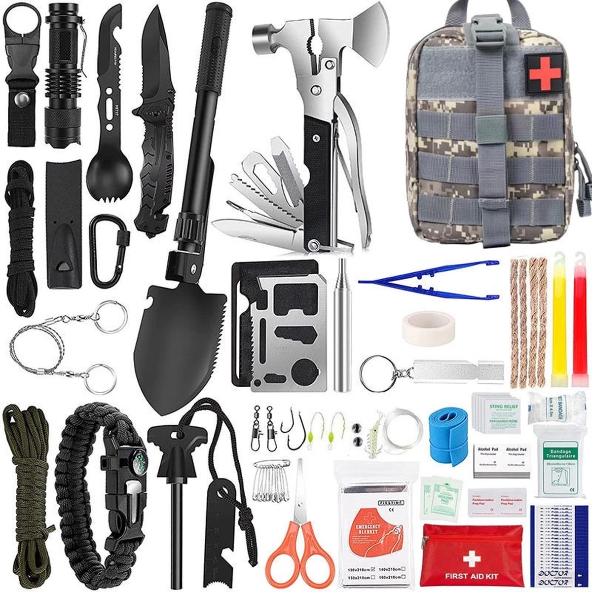 Trousse D'urgence - Trousse De Survie - Trousse Plein Air - Trousse De Premiers Secours - Kit De Camping - Trousse De Survie 3 Trousse D'urgence - Trousse De Survie - Trousse Plein Air - Trousse De Premiers Secours - Kit De Camping - Trousse De Survie