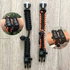 Bracelet De Survie En Cordon De Parachute (paire) - Allume-feu En Silex Et Acier, Sifflet, Boussole, Taille De Bande Réglable Pour Le Camping, La Survie, L'équipement D'urgence -Magasin D'Équipement De Plein Air 1200x1200 675