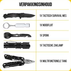 Kit De Survie - Kit D'urgence - Ensemble Plein Air - Équipement Tactique - Couteau De Survie - Bracelet - Boussole - 19 Pièces - Zwart 18 Kit De Survie - Kit D'urgence - Ensemble Plein Air - Équipement Tactique - Couteau De Survie - Bracelet - Boussole - 19 Pièces - Zwart -Magasin D'Équipement De Plein Air 1200x1200 720