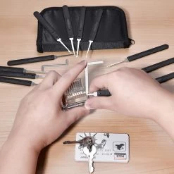Lockpick Set - Lockpicking Set - Lockpick - Lockpick Set Débutants - Survie Kit - Serrures Opener Set - Lockpick Set For Débutants And Advanced - Practice Lock - Lock Picking Set -Magasin D'Équipement De Plein Air 1200x1200 739