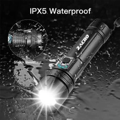 Lampe De Poche LED Rechargeable Zacro - 90 000 Lumens élevés - 5 Modes - Lampe De Poche Militaire PRO - Zoomable - Pour Les Urgences, Le Camping, Les Sports De Plein Air 16 Lampe De Poche LED Rechargeable Zacro - 90 000 Lumens élevés - 5 Modes - Lampe De Poche Militaire PRO - Zoomable - Pour Les Urgences, Le Camping, Les Sports De Plein Air -Magasin D'Équipement De Plein Air 1200x1200 758