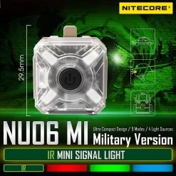 Nitecore NU06 Military - Infrarouge - Marqueur De Casque - Lampe De Signalisation Rechargeable - Militaire - IR - Système Molle -Magasin D'Équipement De Plein Air 1200x1200 781