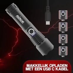 Lampe De Poche Nince LED Rechargeable - Lampe De Poche - 4000 Lumens - Lampe De Poche Militaire - Lampe à LED - Rechargeable Par USB - Étanche -Magasin D'Équipement De Plein Air 1200x1200 788