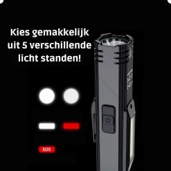 Lampe De Poche Thuys LED Rechargeable - Lampe De Poche Rechargeable - Étanche IP42 - Bandeau Inclus - Lampe De Poche Militaire -Magasin D'Équipement De Plein Air 1200x1200 808