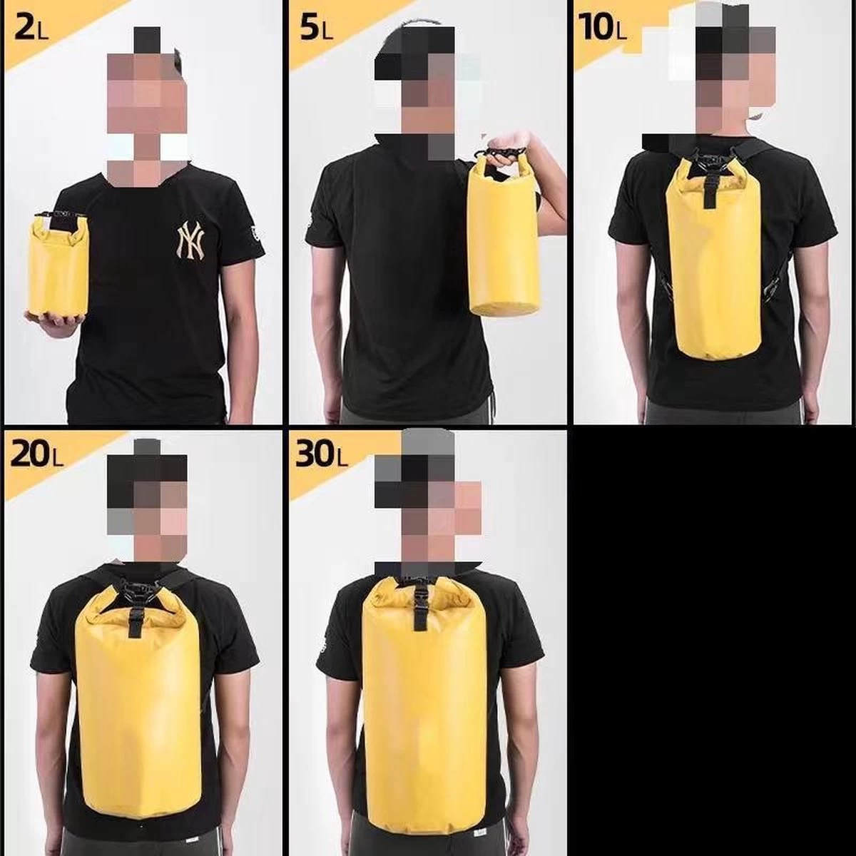 Nixnix Waterproof Bag - Dry Bag - 15L - Jaune - Ocean Pack - Dry Sack - Survie Plein Air Backpack - Sacs Secs - Boat Bag - Sailing Bag 6 Nixnix Waterproof Bag - Dry Bag - 15L - Jaune - Ocean Pack - Dry Sack - Survie Plein Air Backpack - Sacs Secs - Boat Bag - Sailing Bag – Image 4