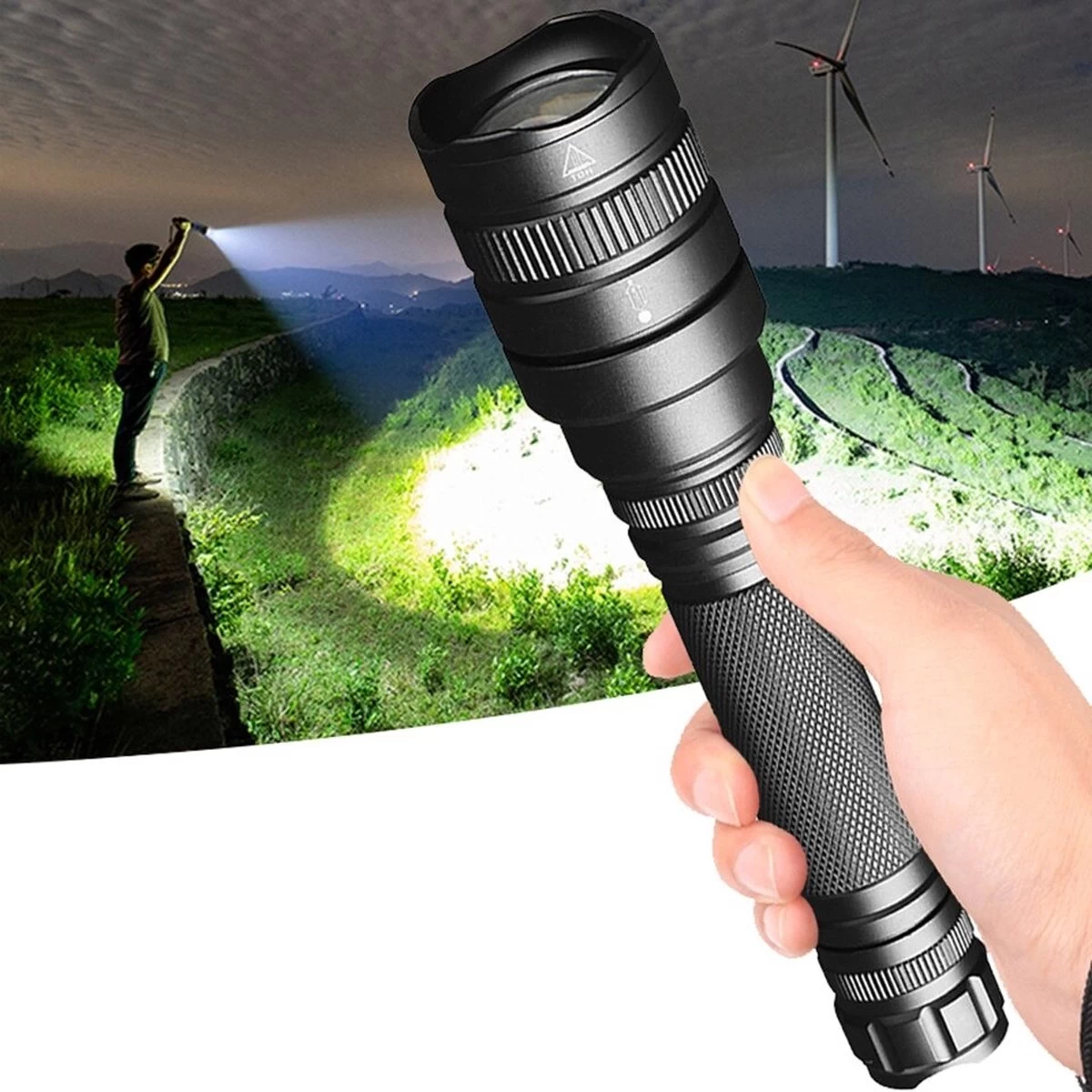 DrPhone LED Pro 01 - Lampe De Poche LED XHP 70 Strong - Lampe De Poche - Zoom / Arrière - DrPhone De Batterie - Étanche / étanche - Antidéflagrant - Zwart 11 DrPhone LED Pro 01 - Lampe De Poche LED XHP 70 Strong - Lampe De Poche - Zoom / Arrière - DrPhone De Batterie - Étanche / étanche - Antidéflagrant - Zwart – Image 9