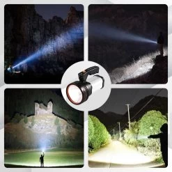 ALFLASH Lampe De Poche Rechargeable Lanterne Haute Puissance 8000 Lumens 6000 MAh LED Super Lumineux Imperméable Extérieur Projecteur De Poche Lampe De Poche Projecteur Portable (Argent) 14 ALFLASH Lampe De Poche Rechargeable Lanterne Haute Puissance 8000 Lumens 6000 MAh LED Super Lumineux Imperméable Extérieur Projecteur De Poche Lampe De Poche Projecteur Portable (Argent) -Magasin D'Équipement De Plein Air 1200x1200 922