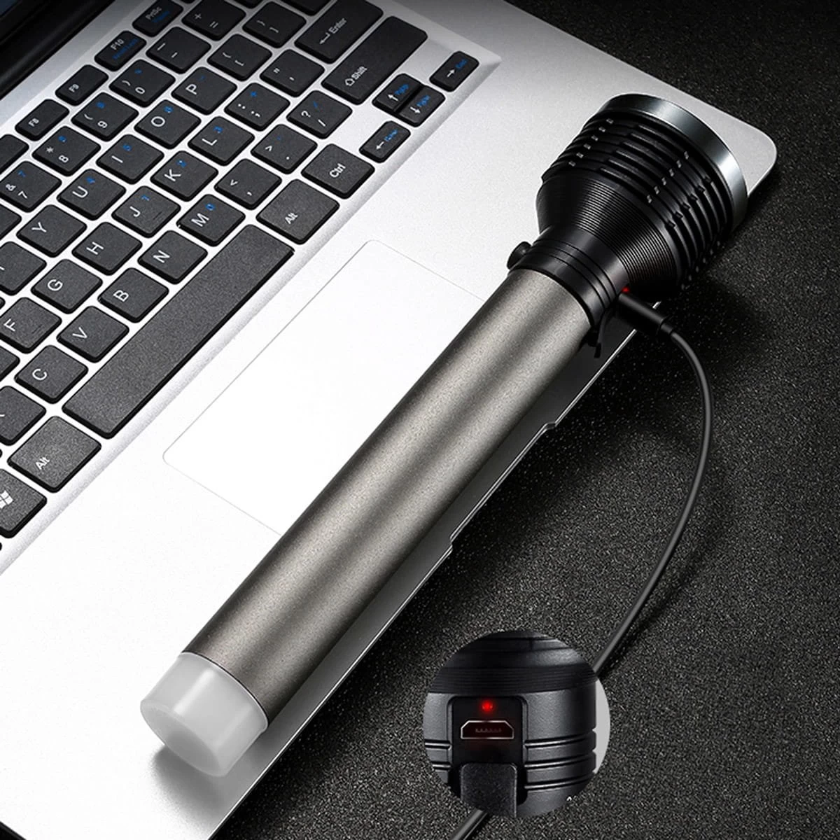 Platinet PAF06 - Lampe De Poche LED Légère En Aluminium - 3W - Résistant à L'eau - Deux Lampes - Batterie 3,5 Heures - Grijs 4 Platinet PAF06 - Lampe De Poche LED Légère En Aluminium - 3W - Résistant à L'eau - Deux Lampes - Batterie 3,5 Heures - Grijs – Image 2