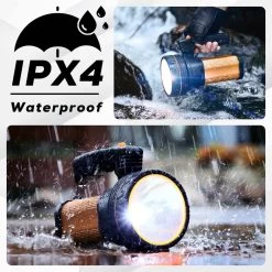 ALFLASH Lampe De Poche Rechargeable Lanterne Puissante 8000 Lumens 6000 MAh LED Super Lumineux Imperméable Plein Air Projecteur De Spotlight Lampe De Poche Portable Projecteur (Or) -Magasin D'Équipement De Plein Air 1200x1200 947
