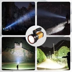 ALFLASH Lampe De Poche Rechargeable Lanterne Puissante 8000 Lumens 6000 MAh LED Super Lumineux Imperméable Plein Air Projecteur De Spotlight Lampe De Poche Portable Projecteur (Or) -Magasin D'Équipement De Plein Air 1200x1200 948