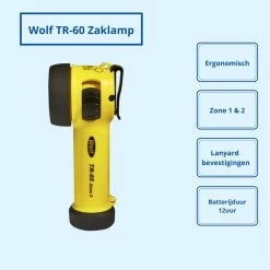 Wolf TR-60 - Lampe De Poche LED ATEX - Lampe De Travail - Lampe De Chantier - Zone 1 & 2 - Étanche à Water Et à La Poussière - 4 Piles Incluses -Magasin D'Équipement De Plein Air 1200x1200 957