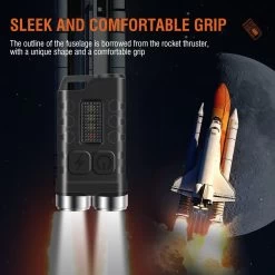 Mini Lampe De Poche Porte-clés 900 Lumens Lampe De Poche Type-C Torche LED Rechargeable 12 Modes D'éclairage Mini Torche Multifonction Pour Camping D'aventure -Magasin D'Équipement De Plein Air 1200x1200 963