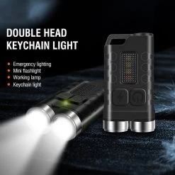 Mini Lampe De Poche Porte-clés 900 Lumens Lampe De Poche Type-C Torche LED Rechargeable 12 Modes D'éclairage Mini Torche Multifonction Pour Camping D'aventure -Magasin D'Équipement De Plein Air 1200x1200 964