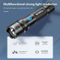 Lampe De Poche LED Zacro - Lampe De Poche Militaire - 90 000 Lumens - Rechargeable - Étanche - 3 Modes - Pour La Maison, Le Camping, Les Urgences -Magasin D'Équipement De Plein Air 1200x1200 978