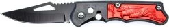 Couteau De Survie En Plein Air | Couteau De Poche | Couteau De Poche | Assistance à Ressort, Pliable | Logo Eagle | Rouge