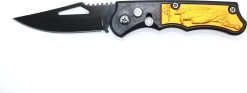 Couteau De Survie En Plein Air | Couteau De Poche | Couteau De Poche | Assistance à Ressort, Pliable | Logo Eagle | Jaune