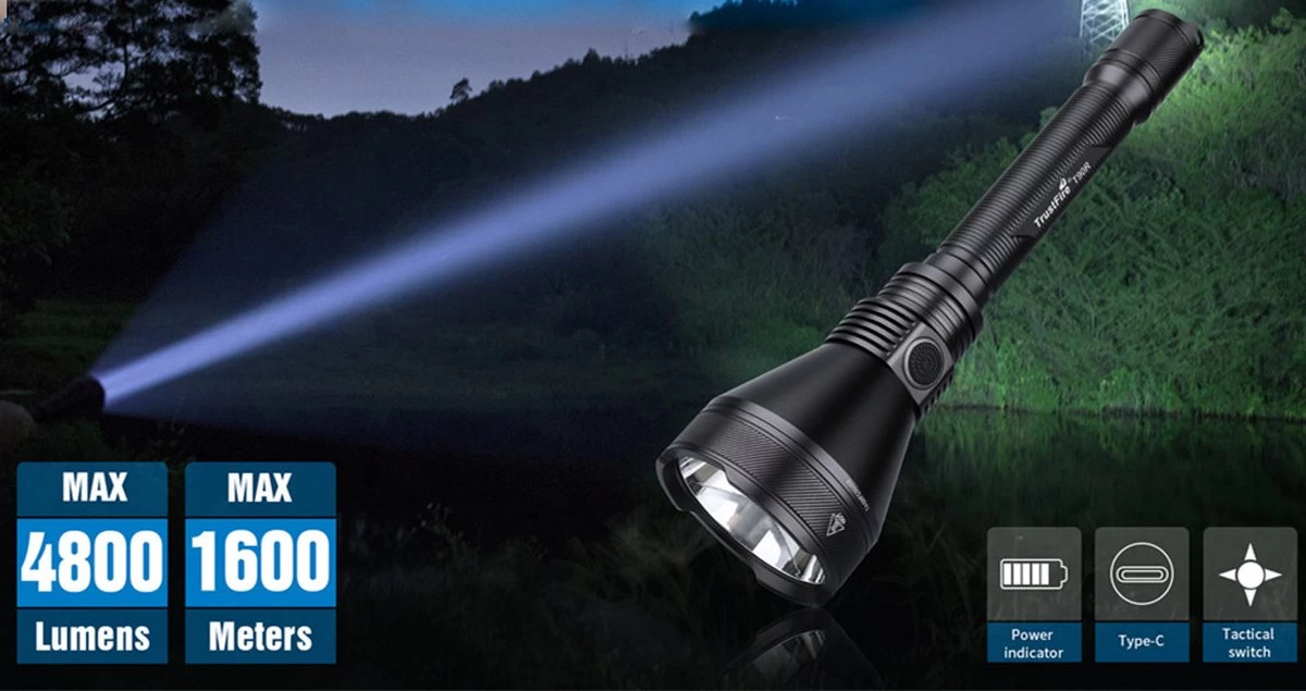 T70 - Lampe De Poche Tactique Professionnelle - Lampe De Poche à Lumen Élevé - 2300LM - Portée De 1000M - Comprend 2 Batteries Rechargeables, Chargeur De Batterie, Support Magnétique Et 1x Télécommande - Zwart 9 T70 - Lampe De Poche Tactique Professionnelle - Lampe De Poche à Lumen Élevé - 2300LM - Portée De 1000M - Comprend 2 Batteries Rechargeables, Chargeur De Batterie, Support Magnétique Et 1x Télécommande - Zwart – Image 7