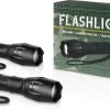 TECHNOSMART Lot De 2 Lampes De Poche LED, Lampe Torche Militaire Avec 5 Modes D'Eclairage, Lampes Torche à LED Avec Zoom Lumineux, Lampe De Poche à Piles -Magasin D'Équipement De Plein Air 1200x712