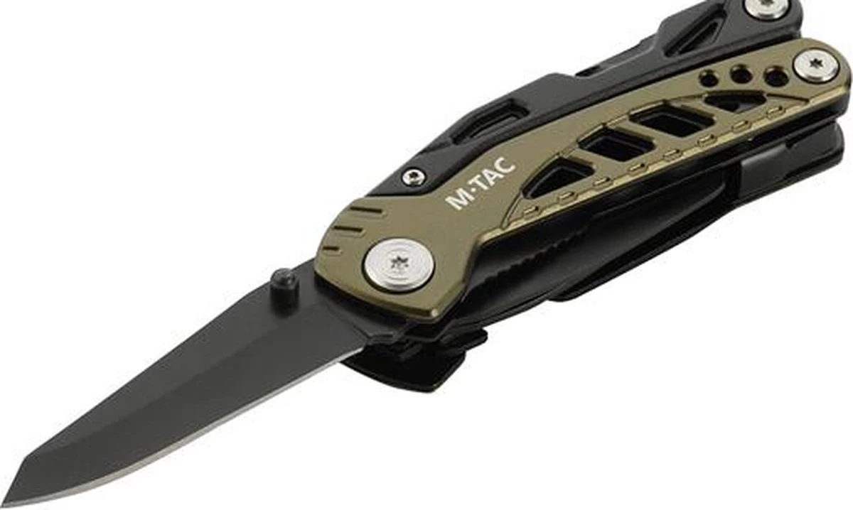 RAMBUX® M-Tac - Multitool - Vert Armée - Tactique - Couteau De Poche & Cutter & Ouvre-bouteille - Tournevis & Dénudeur & Scie à Main - Matériau Robuste - Acier Inoxydable 420 - Ergonomique 15 RAMBUX® M-Tac - Multitool - Vert Armée - Tactique - Couteau De Poche & Cutter & Ouvre-bouteille - Tournevis & Dénudeur & Scie à Main - Matériau Robuste - Acier Inoxydable 420 - Ergonomique – Image 13