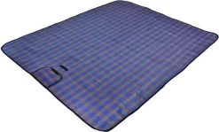 Tapis De Pique-nique Imperméable à L'eau - Tapis De Couverture Pour Festival De Camping - Damier Bleu Violet Taille: 180 X 145 Cm