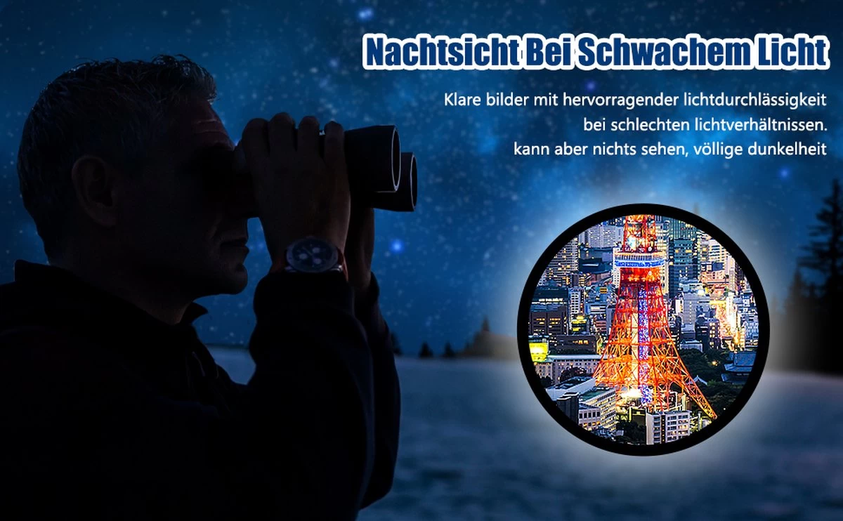 Jumelles Blazelife 12x50 - Vision Nocturne - Résistantes à L'eau - Set Compact Avec Adaptateur Pour Smartphone, étui De Transport, Chiffon Miroir 4 Jumelles Blazelife 12x50 - Vision Nocturne - Résistantes à L'eau - Set Compact Avec Adaptateur Pour Smartphone, étui De Transport, Chiffon Miroir – Image 2