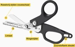 Leatherman Raptor Response - Ciseaux De Sauvetage / Ciseaux à Ciseaux De Premiers Secours - Pliable - Acier Inoxydable - Blauw -Magasin D'Équipement De Plein Air 1200x751