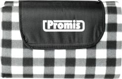 Promis - Couverture De Pique-nique XL Imperméable - 200 X 200 Cm - Zwart / Wit / Grijs - Avec Poignée -Magasin D'Équipement De Plein Air 1200x778 1