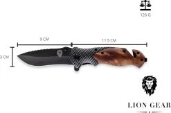 Couteau De Poche De Survie Outdoor - Système Ouvert à 1 Main Et Pince à Pantalon - Couteau Pliant 20,5 CM - Acier Inoxydable - Lion Gear -Magasin D'Équipement De Plein Air 1200x793 2