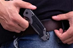 Couteau De Poche De Survie Outdoor - Système Ouvert à 1 Main Et Pince à Pantalon - Couteau Pliant 22,5 CM - Acier Inoxydable - Lion Gear KN-03 -Magasin D'Équipement De Plein Air 1200x800 27