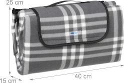 Relaxdays Couverture De Pique-nique à Carreaux Gris-blanc - 200x200 Cm - Couverture De Pique-nique - Couverture De Camping -Magasin D'Équipement De Plein Air 1200x808 1