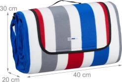 Couverture De Pique-nique Relaxdays - 200 X 300 Cm - Couverture D'extérieur - Douce - Imperméable - à Rayures -Magasin D'Équipement De Plein Air 1200x812 4