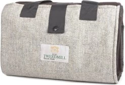 Couverture De Pique-nique Très Pratique |Pebble Leisure Tweed Chevrons | 137x137cm | Haut En Molleton Doux Et Bas Imperméable | Fabriqué Au Royaume-Uni