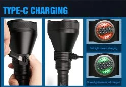 T70 - Lampe De Poche Tactique Professionnelle - Lampe De Poche à Lumen Élevé - 2300LM - Portée De 1000M - Comprend 2 Batteries Rechargeables, Chargeur De Batterie, Support Magnétique Et 1x Télécommande - Zwart 12 T70 - Lampe De Poche Tactique Professionnelle - Lampe De Poche à Lumen Élevé - 2300LM - Portée De 1000M - Comprend 2 Batteries Rechargeables, Chargeur De Batterie, Support Magnétique Et 1x Télécommande - Zwart -Magasin D'Équipement De Plein Air 1200x830