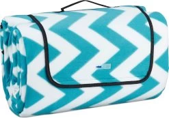 Couverture De Pique-nique Relaxdays 300x200 - Imperméable - Couverture De Pique-nique Polaire - Zigzag - Extra Large