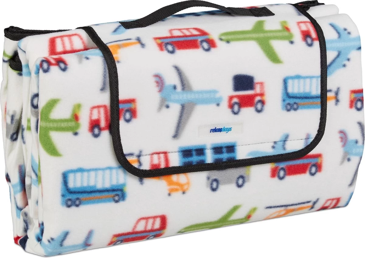 Relaxdays Couverture Pique-nique Polaire Avec Imprimé - 200x200 Cm - Couverture Pique-nique - Serviette De Plage Xxl 6 Relaxdays Couverture Pique-nique Polaire Avec Imprimé - 200x200 Cm - Couverture Pique-nique - Serviette De Plage Xxl – Image 4