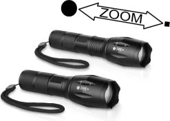 TECHNOSMART Lot De 2 Lampes De Poche LED, Lampe Torche Militaire Avec 5 Modes D'Eclairage, Lampes Torche à LED Avec Zoom Lumineux, Lampe De Poche à Piles -Magasin D'Équipement De Plein Air 1200x854