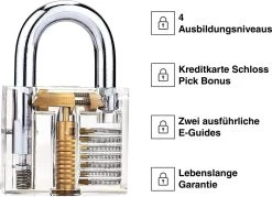 LOCK COWBOY Set De Crochetage De 30 Pièces Avec 3 Cadenas D'entraînement Transparents + Set De Choix De Cadenas Au Format Carte De Crédit Par LockCowboy + Guide D'ouverture De Cadenas Pour Débutants Et Professionnels. -Magasin D'Équipement De Plein Air 1200x868
