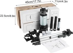 DrPhone SUPERNOVAX2 Junior Astronomical HD Télescope Portable - 300X70mm - Grossissement 150x - Monoculaire Avec Trépied Et Support De Téléphone - Convient Aux Débutants En Astronomie / Enfants Et Adultes - Cyan -Magasin D'Équipement De Plein Air 1200x869