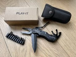 PLAY IT Pocket Knife Multitool 14 En 1 Avec étui De Transport Et Set De 9 Embouts - 11 En 1 Multi Card - Zwart -Magasin D'Équipement De Plein Air 1200x899 2