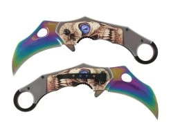 Xtreme X-Treme Karambit En Acier Inoxydable `` Couteau Papillon '' Couteau De Poche Stiletto Arc-en-ciel Couleurs Arc-en-ciel Couteau Papillon Arc-en-ciel -Magasin D'Équipement De Plein Air 1200x900 39