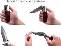 Couteau De Poche De Survie Outdoor - Système Ouvert à 1 Main Et Pince à Pantalon - Couteau Pliant 20,5 CM - Acier Inoxydable - Lion Gear KN-02 -Magasin D'Équipement De Plein Air 1200x903 3