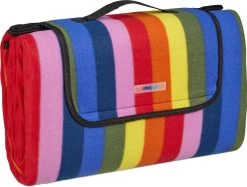 Relaxdays Couverture De Pique-nique 200x200cm - Rayures Colorées - Couverture De Pique-nique - Serviette De Plage Imperméable -Magasin D'Équipement De Plein Air 1200x909 5