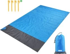 Chaise De Plage Pliable - Blauw - Tapis De Plage Avec Dossier - Chaise De Camping - Chaise Longue - Pliable - Adultes - Chaise De Plage