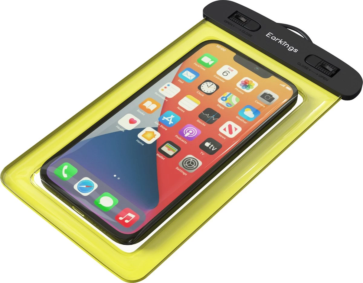 Étuis De Téléphone étanches - Set De 2 Pièces Drybag - Étui De Téléphone Sous-marin Pour Tous Les Téléphones - Étui De Téléphone étanche Earkings - Zwart Et Jaune 4 Étuis De Téléphone étanches - Set De 2 Pièces Drybag - Étui De Téléphone Sous-marin Pour Tous Les Téléphones - Étui De Téléphone étanche Earkings - Zwart Et Jaune – Image 2