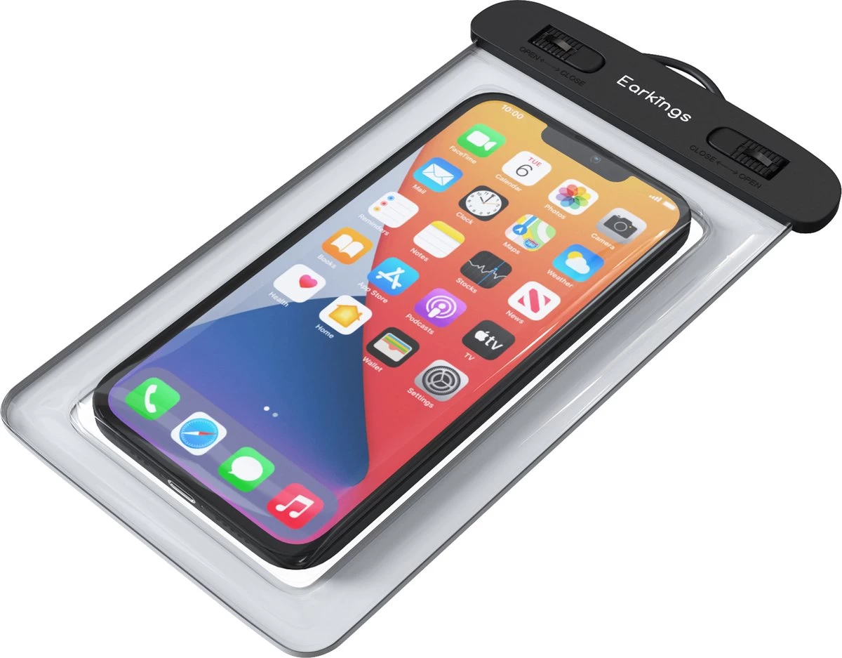 Étuis De Téléphone étanches - Set De 2 Pièces Drybag - Étui De Téléphone Sous-marin Pour Tous Les Téléphones - Étui De Téléphone étanche Earkings - Zwart Et Wit 4 Étuis De Téléphone étanches - Set De 2 Pièces Drybag - Étui De Téléphone Sous-marin Pour Tous Les Téléphones - Étui De Téléphone étanche Earkings - Zwart Et Wit – Image 2