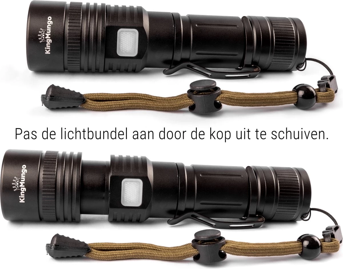 Lampe De Poche LED 5000 MAh Lampe De Poche Militaire Rechargeable USB | Très Lumineux 1200 Lumens Réels | Lampe De Poche Tactique King Mungo KM-55 13 Lampe De Poche LED 5000 MAh Lampe De Poche Militaire Rechargeable USB | Très Lumineux 1200 Lumens Réels | Lampe De Poche Tactique King Mungo KM-55 – Image 11