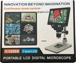 DrPhone DGM1 - Microscope Numérique - Grossissement 50X à 1000X - Écran LCD 4,3 Pouces - Lumière LED Réglable - Zwart / Argent -Magasin D'Équipement De Plein Air 1200x996