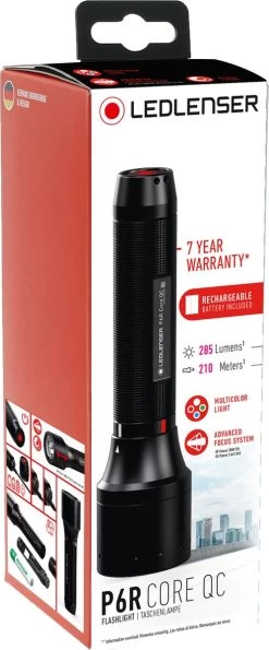 Ledlenser P6R CORE QC Lampe De Poche LED Multicolore Rechargeable | Lampe De Poche Militaire | Quatre Couleurs | Lampe De Poche Enfants -Magasin D'Équipement De Plein Air 498x1200